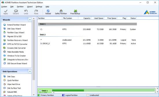 AOMEI Partition Assistant Pro 9.5 Crack + License Code Free Download