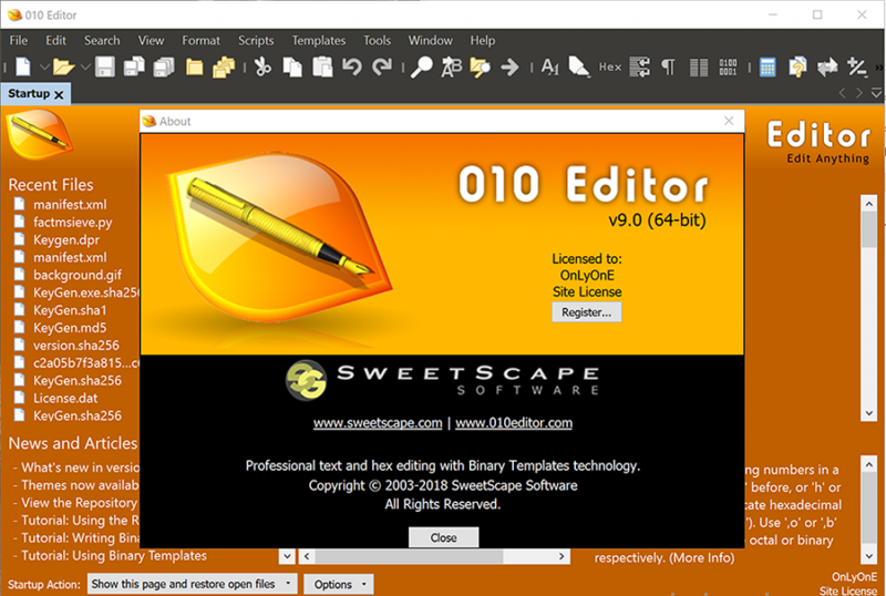 SweetScape 010 Editor 13.0 Crack With Keygen Free 2022